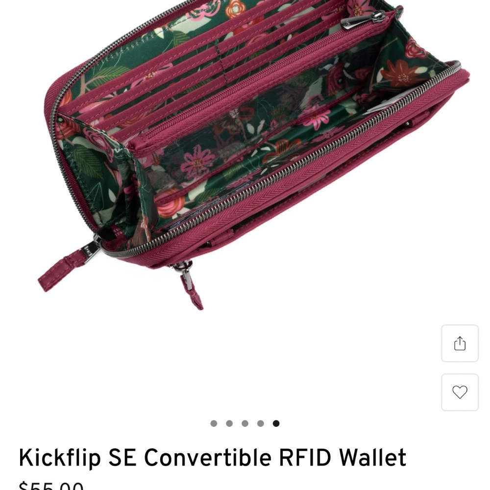 Lug Kickflip SE Crossbody Wallet~Raspberry~NWT - Picture 11 of 12